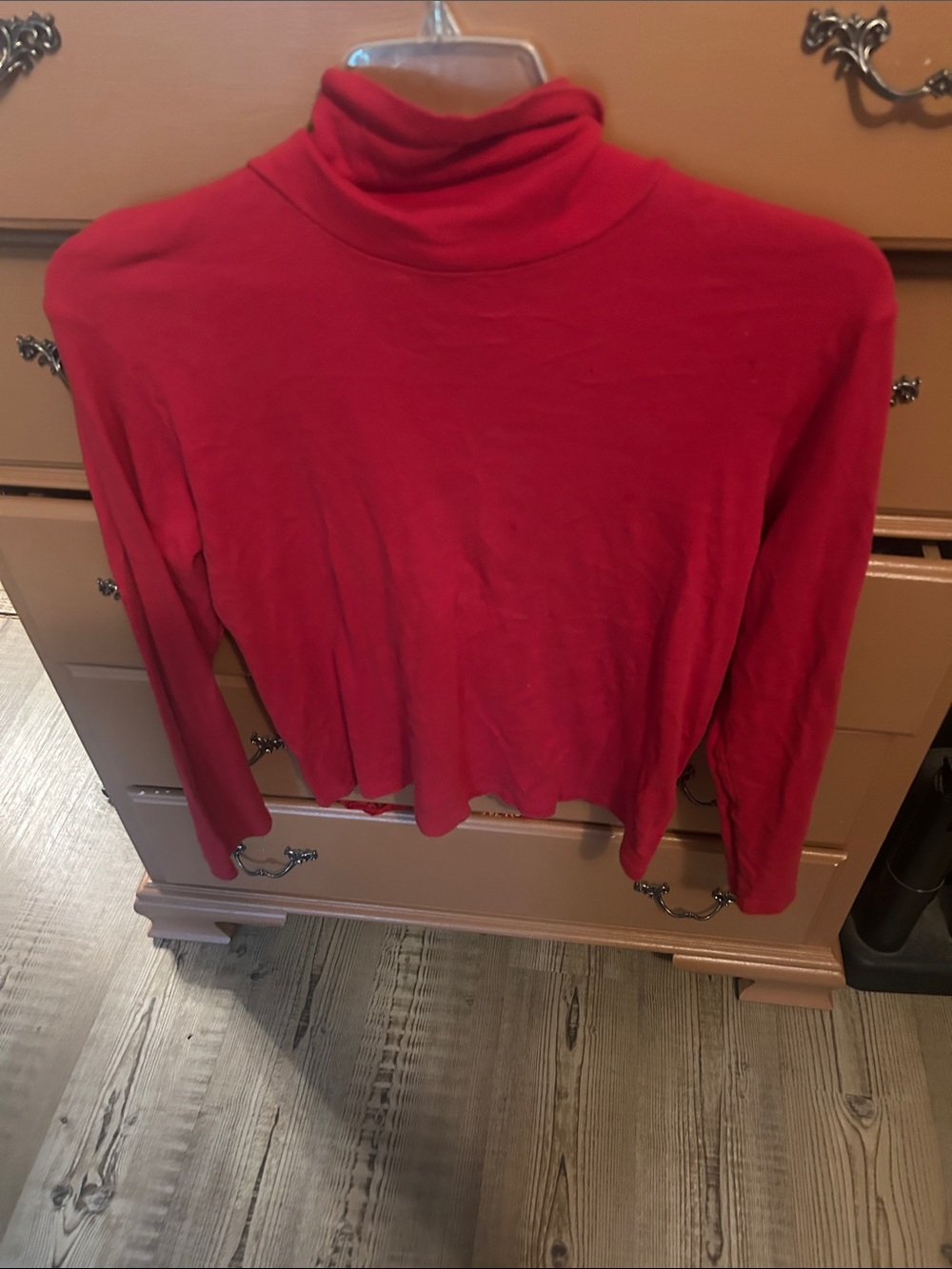 White Stag Red Turtleneck Long Sleeve Top